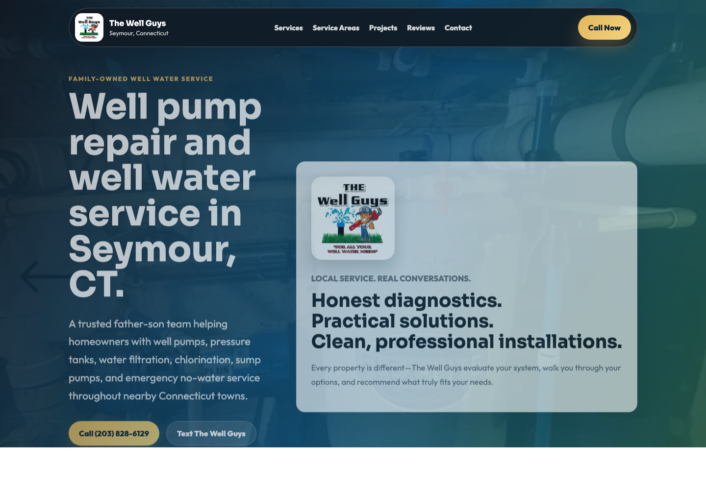 The Well Guys homepage website design by 203CreativeCo